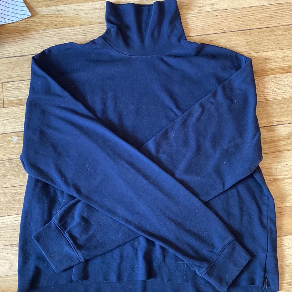 Dark blue turtle neck